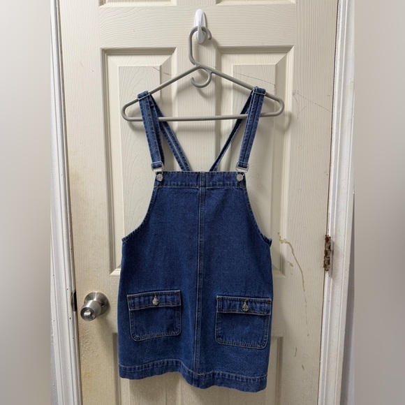 💙 Edikted Overall Denim Mini Dress - Picture 2 of 4